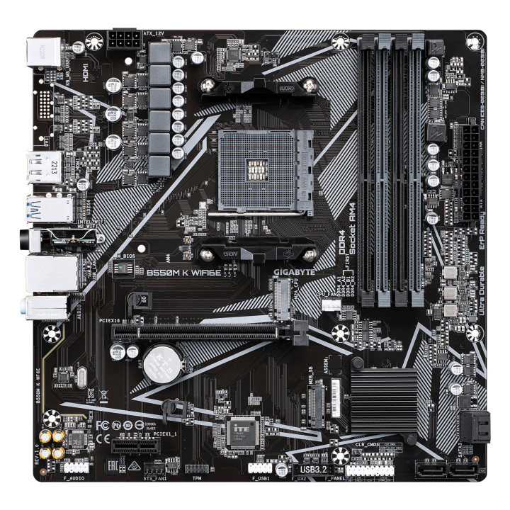 Дънна платка GIGABYTE B550M K Wi-Fi 6E, AM4 - 2