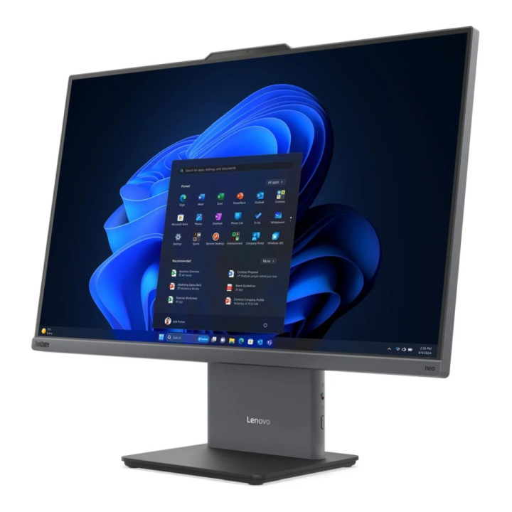 All in One компютър Lenovo ThinkCentre Neo 50a 24 G6, 23.8" Full HD IPS, Intel Core Ultra 7 265V, 16GB LPDDR5X, 512GB SSD, Free 