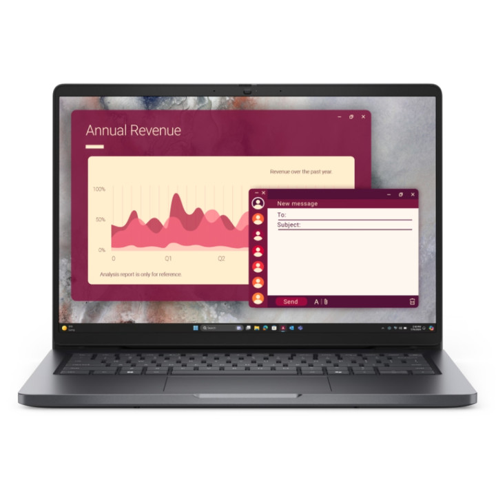 Лаптоп Dell Pro 14 PC14250, 14" FHD+ IPS, Intel Core Ultra 7 255U, 16GB DDR5 5600MT/s, 1TB SSD, Windows 11 Pro - BTO116_PC14250_