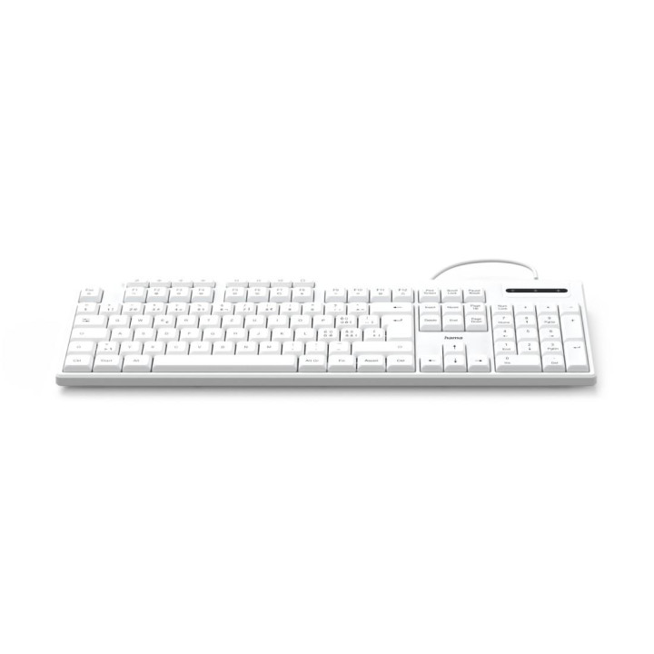 Клавиатура HAMA CK-200, USB-A/USB-C, 8 мултимедийни клавиша, кирилизирана, бяла - 173053 - 2