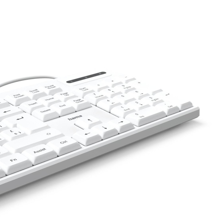 Клавиатура HAMA CK-200, USB-A/USB-C, 8 мултимедийни клавиша, кирилизирана, бяла - 173053 - 3