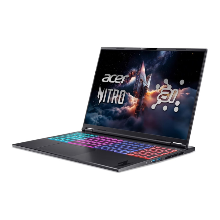 Лаптоп Acer Nitro 16S AN16S-61-R44A, 16" WQXGA 180Hz IPS, AMD Ryzen AI 7 350, RTX 5070 8GB, 16GB DDR5, 1TB SSD, No OS - NH.QXKEX