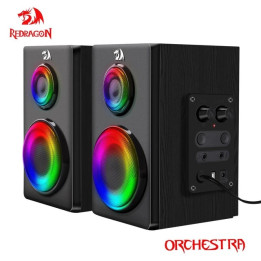 Тонколонки Redragon GS811 Orchestra, Стерео 7W RMS, Bluetooth 5.0, Дърво - 1