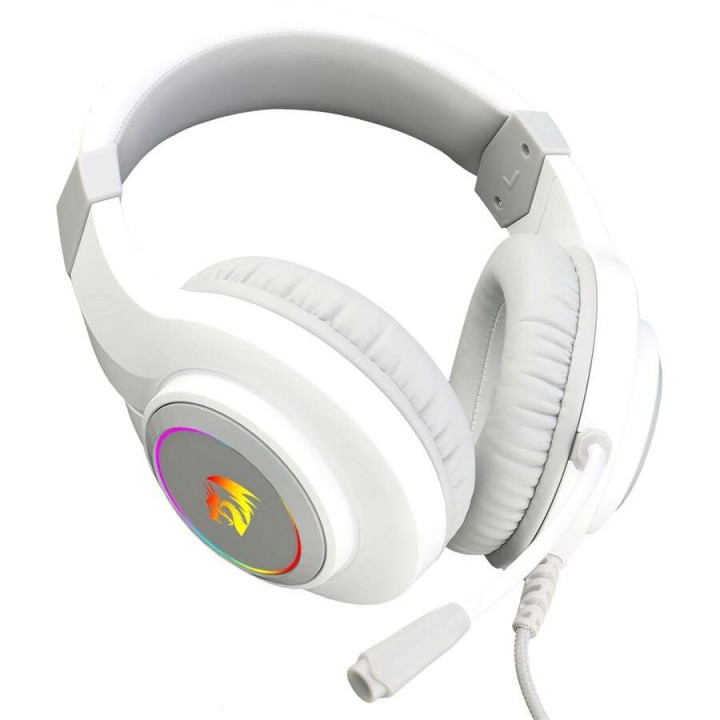 Геймърски слушалки Redragon Hylas H260-W, 50mm говорител, RGB подсветка, микрофон, 2x3.5mm jack - 4