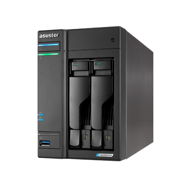 NAS устройство ASUS Lockerstor AS6702T, 2-Bay NAS, Intel Celeron N5105 Quad-Core 2.0 GHz, 4GB DDR4, M.2 NVMe x4 slots - AS6702T_