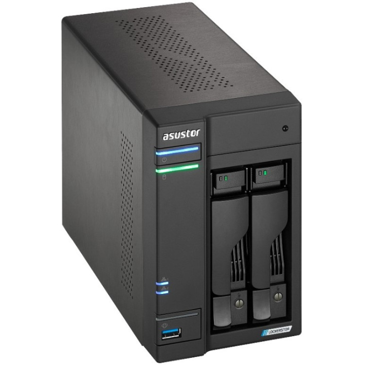 NAS устройство ASUS Lockerstor AS6702T, 2-Bay NAS, Intel Celeron N5105 Quad-Core 2.0 GHz, 4GB DDR4, M.2 NVMe x4 slots - AS6702T_