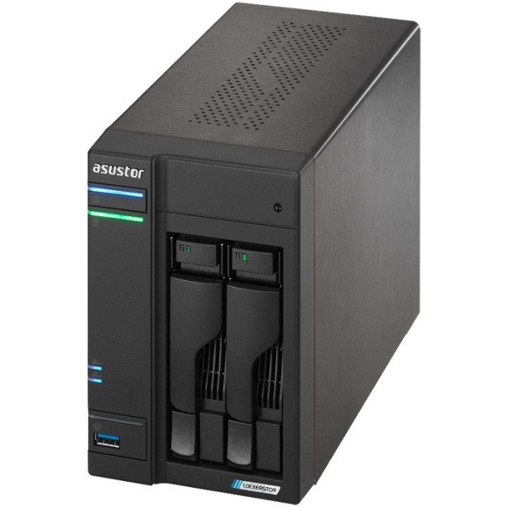 NAS устройство ASUS Lockerstor AS6702T, 2-Bay NAS, Intel Celeron N5105 Quad-Core 2.0 GHz, 4GB DDR4, M.2 NVMe x4 slots - AS6702T_