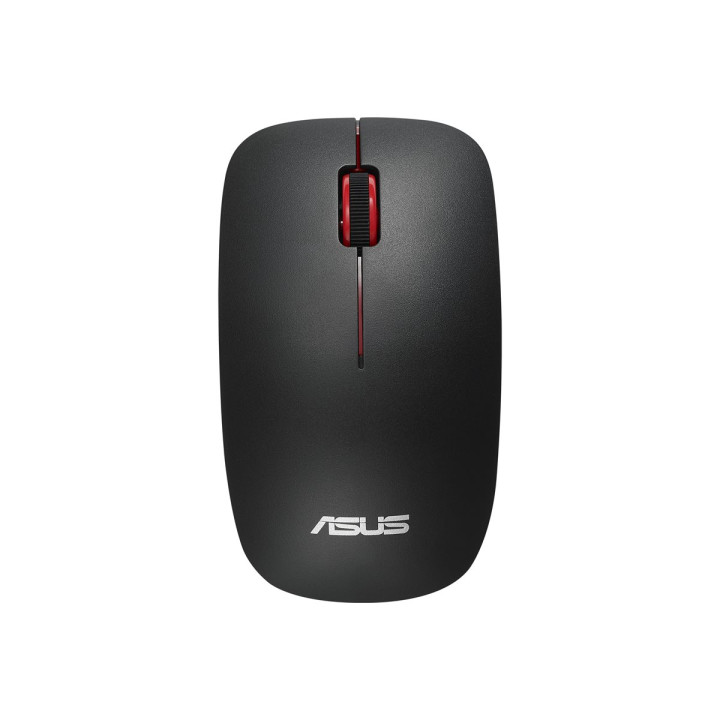 Безжична мишка ASUS WT300, 1600 DPI оптична, 2.4 GHz безжична, матирана черна-червена - 90XB0450-BMU000 - 3