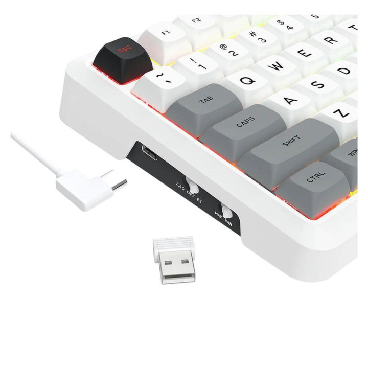 Bluetooth механична геймърска клавиатура Redragon Bragi Pro K688WGL-RGB-PRO - 9