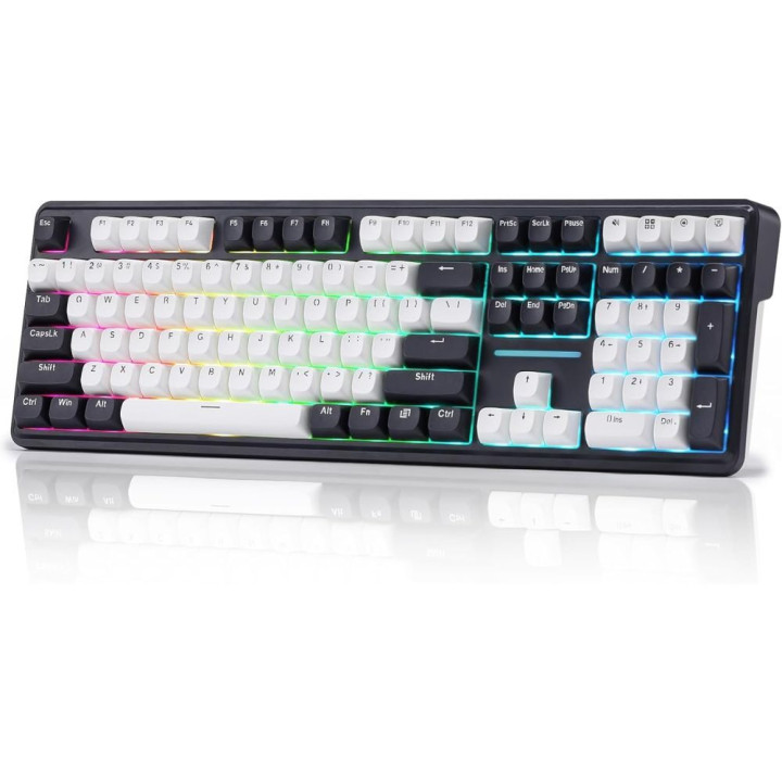 Bluetooth механична геймърска клавиатура Redragon Antonium Pro K745WB-RGB-PRO, RGB осветление, 108 клавиша, Bluetooth 5.0 - 2