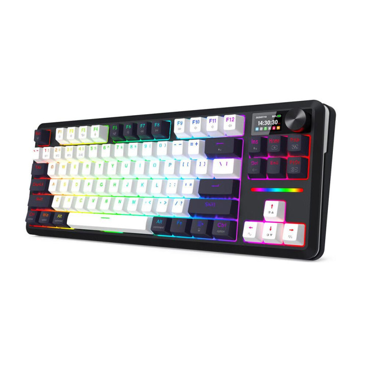 Bluetooth механична геймърска клавиатура Redragon Wildslash LCD Pro K746WB-RGB-PRO, RGB осветление - 3
