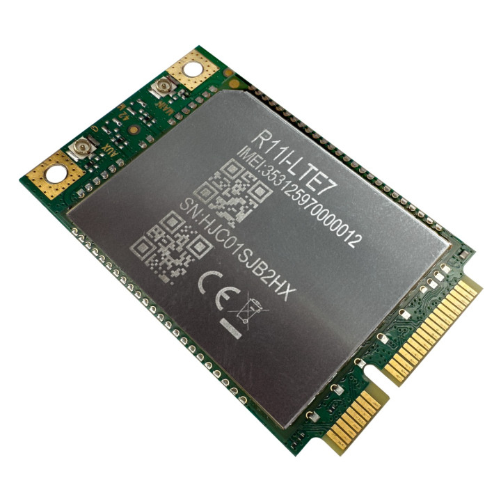Мрежова карта MikroTik R11e-LTE7, MiniPCI-e 3G/4G/LTE 300Mbps - 1