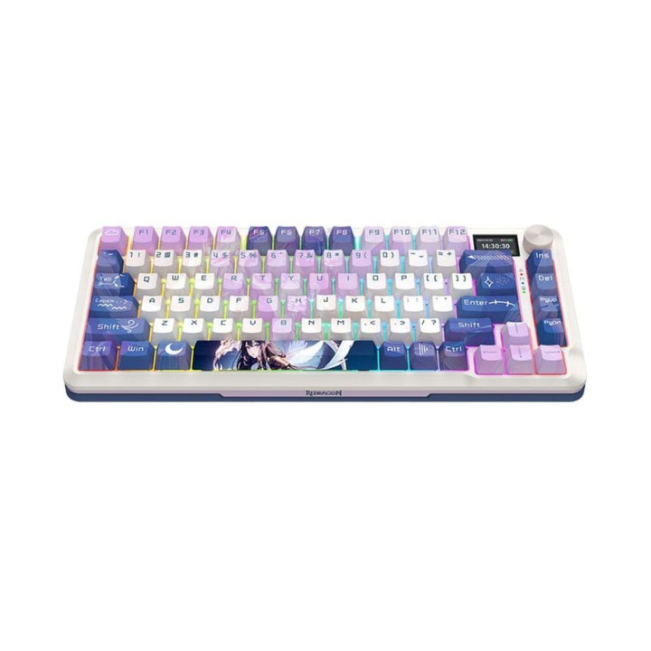 Bluetooth механична геймърска клавиатура Redragon Flekact Pro K708AK-RGB-PRO, RGB подсветка, Huano linear switches, USB Type-C -