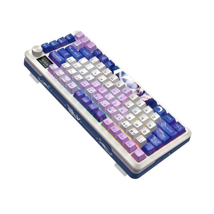 Bluetooth механична геймърска клавиатура Redragon Flekact Pro K708AK-RGB-PRO, RGB подсветка, Huano linear switches, USB Type-C -