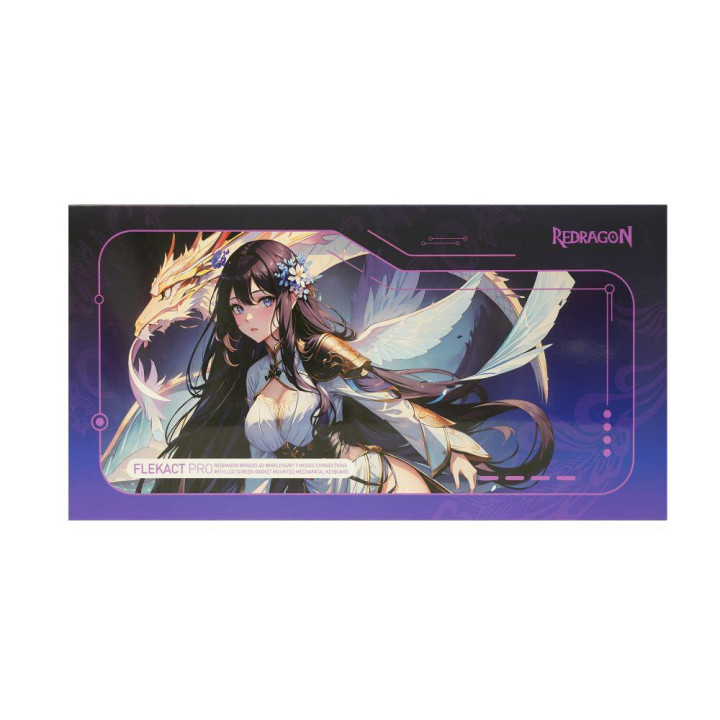 Bluetooth механична геймърска клавиатура Redragon Flekact Pro K708AK-RGB-PRO, RGB подсветка, Huano linear switches, USB Type-C -