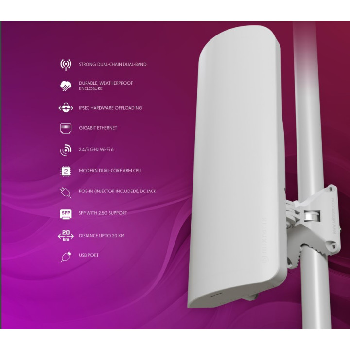 Секторна антена MikroTik mANTBox ax 15s L22UGS-5HaxD2HaxD-15S, 2.4GHz 12dBi, Dual Core IPQ-5010 800 MHz, 256 MB, Outdoor - 2