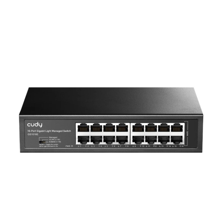 Комутатор Cudy GS1016E, 16x Gigabit портове, Layer 2 управление, 32 Gbps капацитет - 1