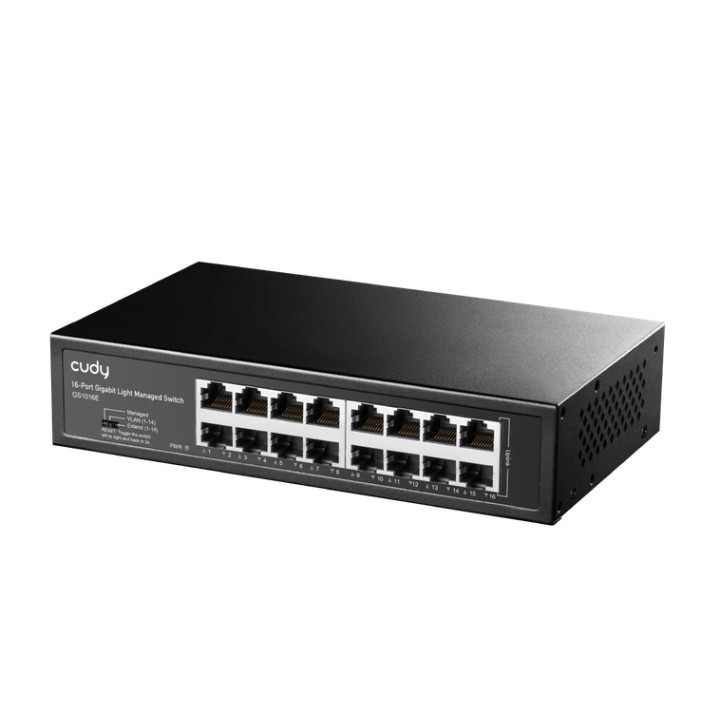 Комутатор Cudy GS1016E, 16x Gigabit портове, Layer 2 управление, 32 Gbps капацитет - 2