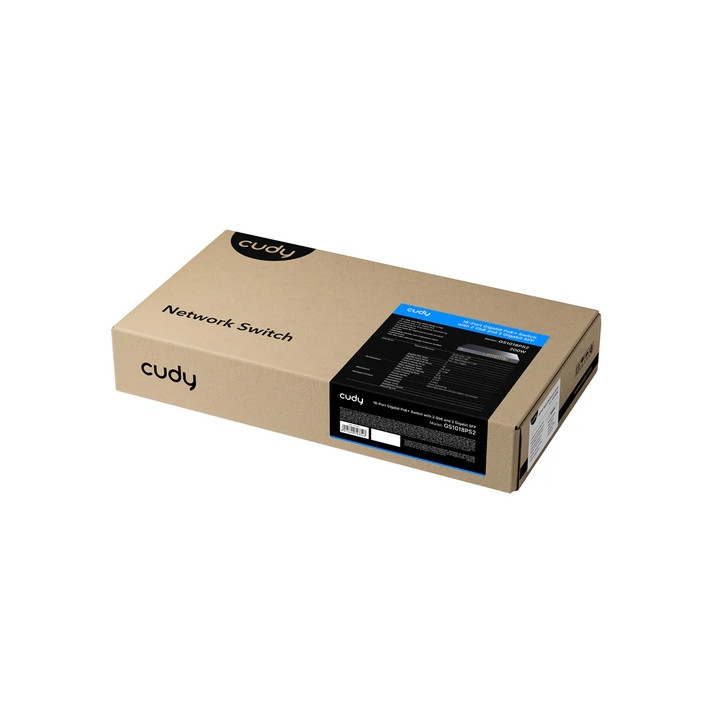 Мрежов комутатор Cudy GS1018PS2, 18x Gigabit PoE+ порта, 2x SFP слота, 40 Gbps, 200W - 2