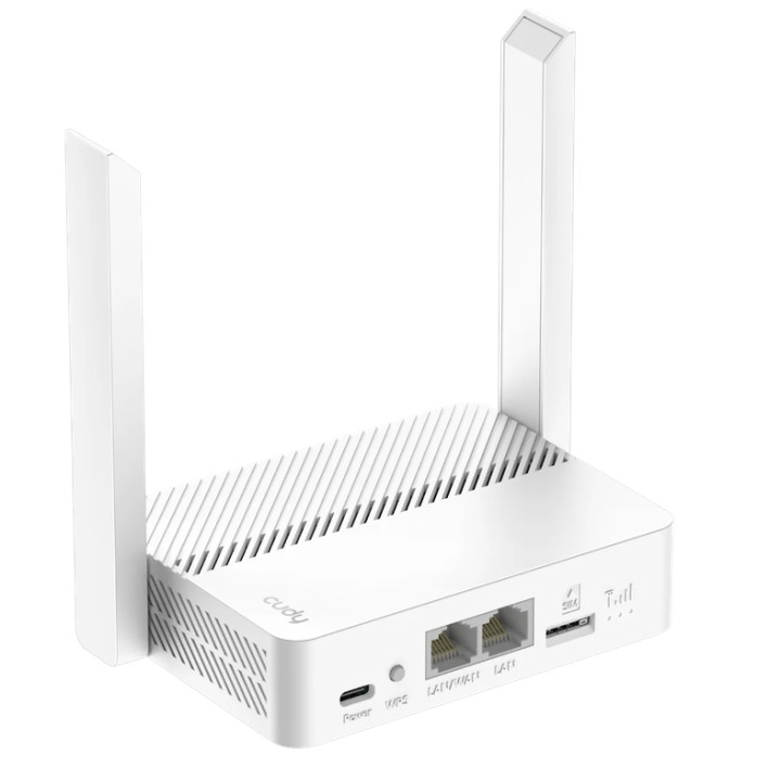 Рутер Cudy LT300, Wi-Fi 4 N300 300Mbps, 4G LTE Cat.4, 2x 10/100Base-TX портове, Nano SIM - 4