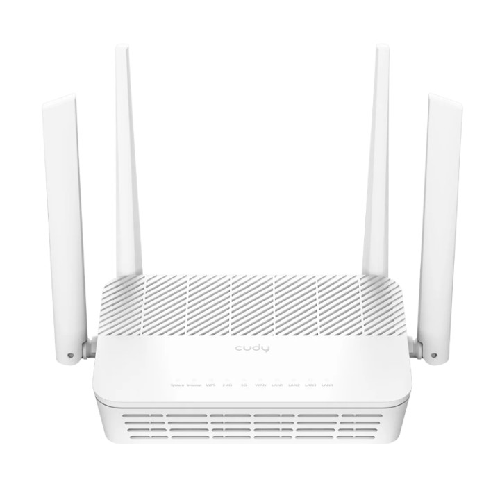Рутер Cudy WR3000S, AX3000 Gigabit Wi-Fi 6, 2402Mbps 5GHz + 574Mbps 2.4GHz, 5x Gigabit портове - 1