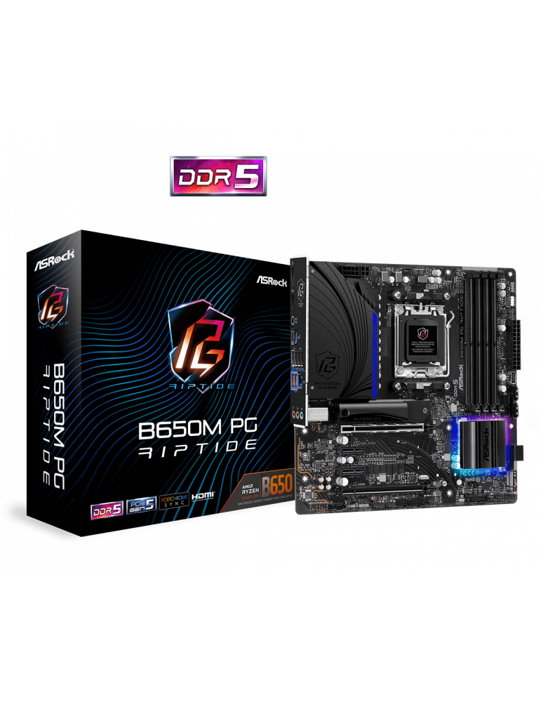 Дънна платка ASROCK B650M PG RIPTIDE, AM5