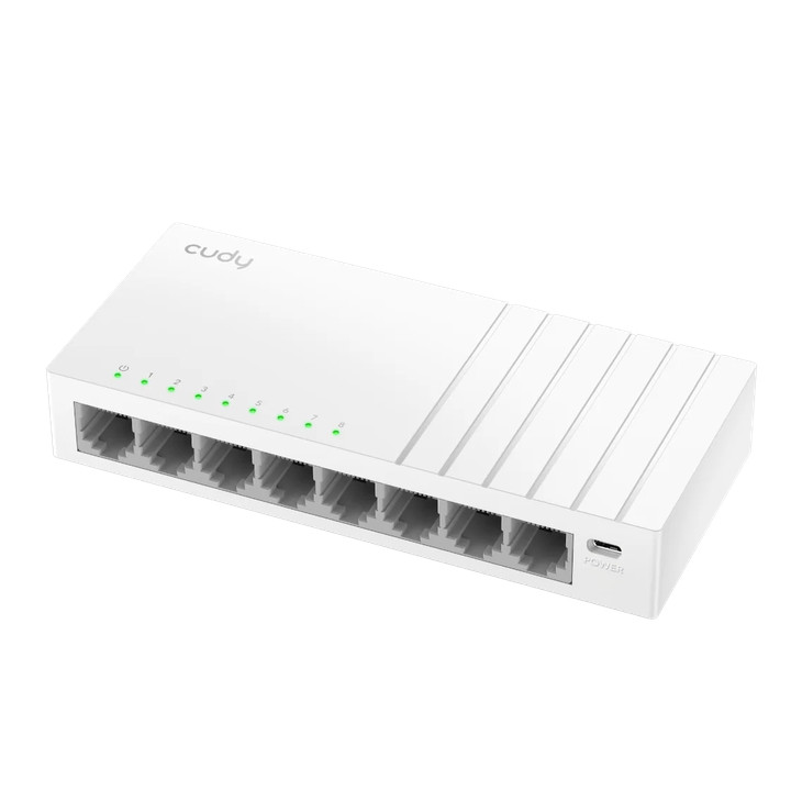 Комутатор Cudy FS108D, 8x10/100Mbps портове, Desktop, Fanless, 1.6 Gbps - 1