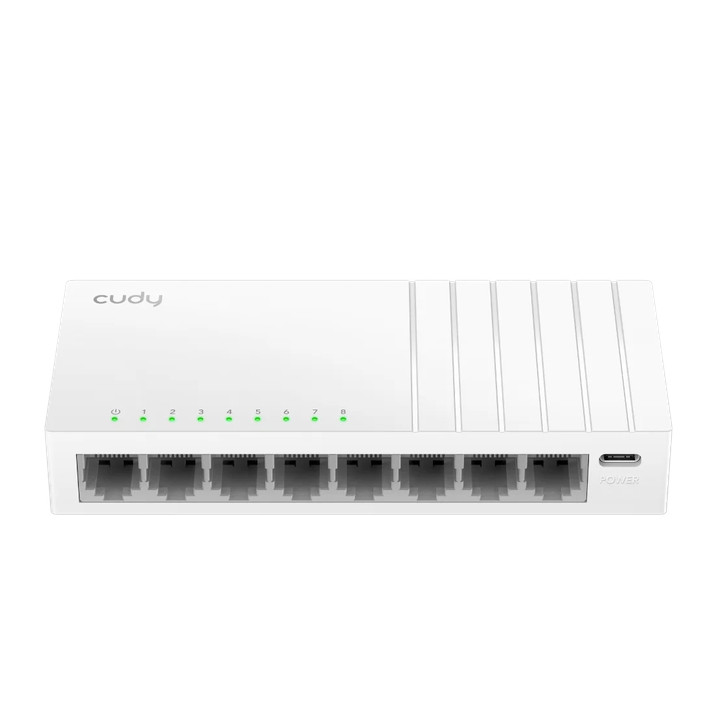Комутатор Cudy FS108D, 8x10/100Mbps портове, Desktop, Fanless, 1.6 Gbps - 2