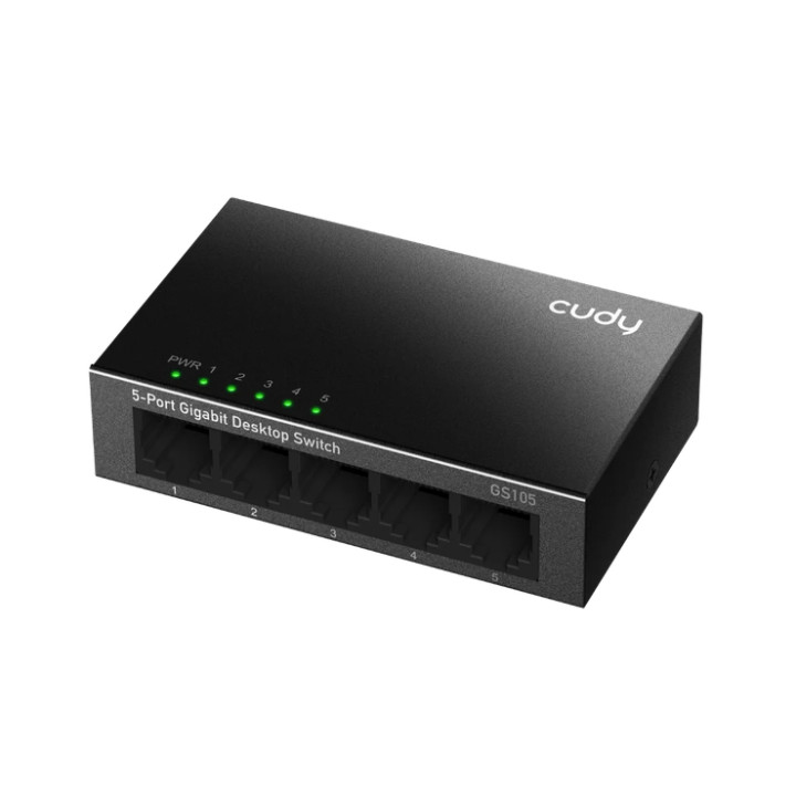 Мрежов комутатор Cudy GS105, 5x Gigabit RJ45 портове, 10 Gbps пропускателна способност - 1