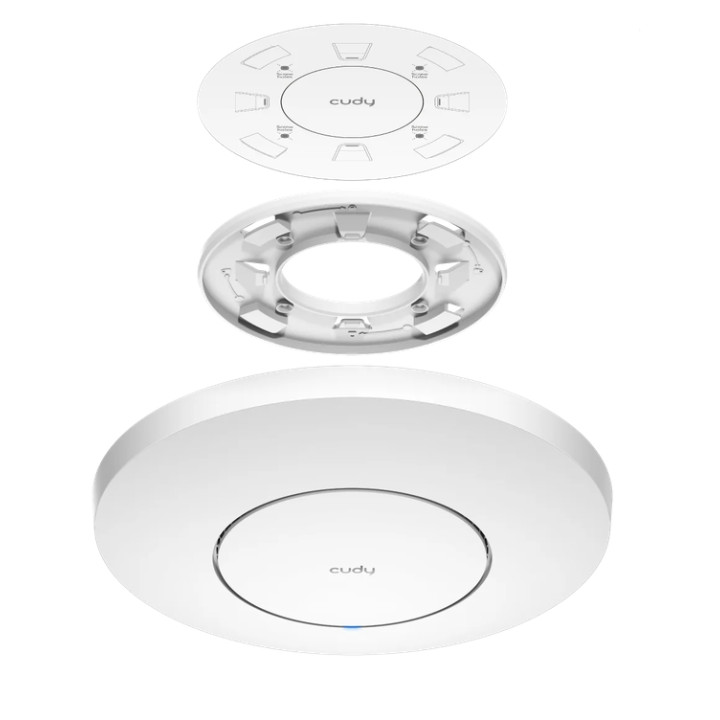 Достъпна точка CUDY AP3000, Wi-Fi 6 AX3000 Dual Band, 2402Mbps (5GHz) + 574Mbps (2.4GHz), 1x 2.5G Ethernet, 12V DC/PoE - 3