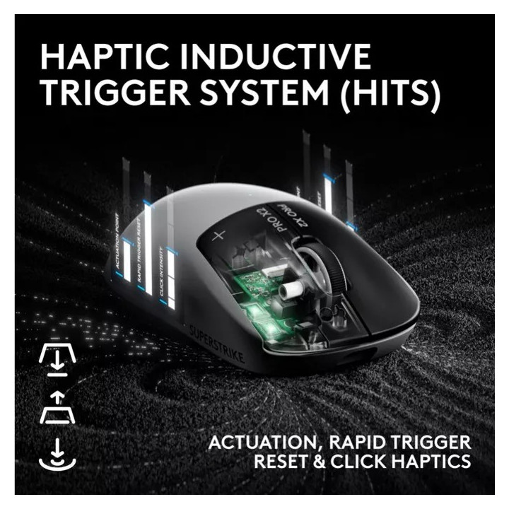 Безжична геймърска мишка Logitech Pro X2 Superstrike - 910-007776 - 6