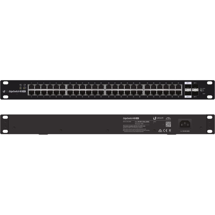 Управляем комутатор Ubiquiti EdgeSwitch ES-48-500W, 48x 1000Mbps + 2x SFP+ порта, 1U рак монтаж - 1