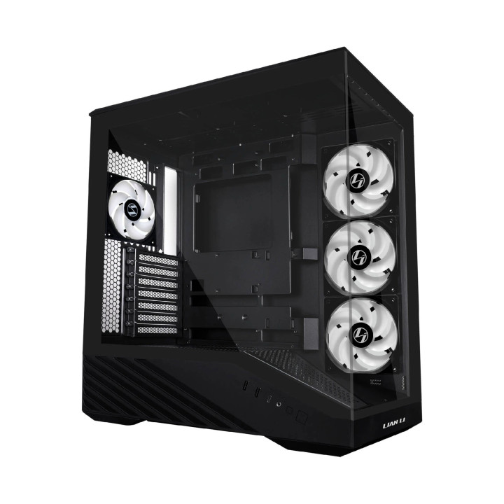 Кутия за компютър Lian Li Vector V100, E-ATX Middle Tower, Черна, Tempered Glass, ARGB, 4x 120mm вентилатори - G99.V100RX.00 - 6