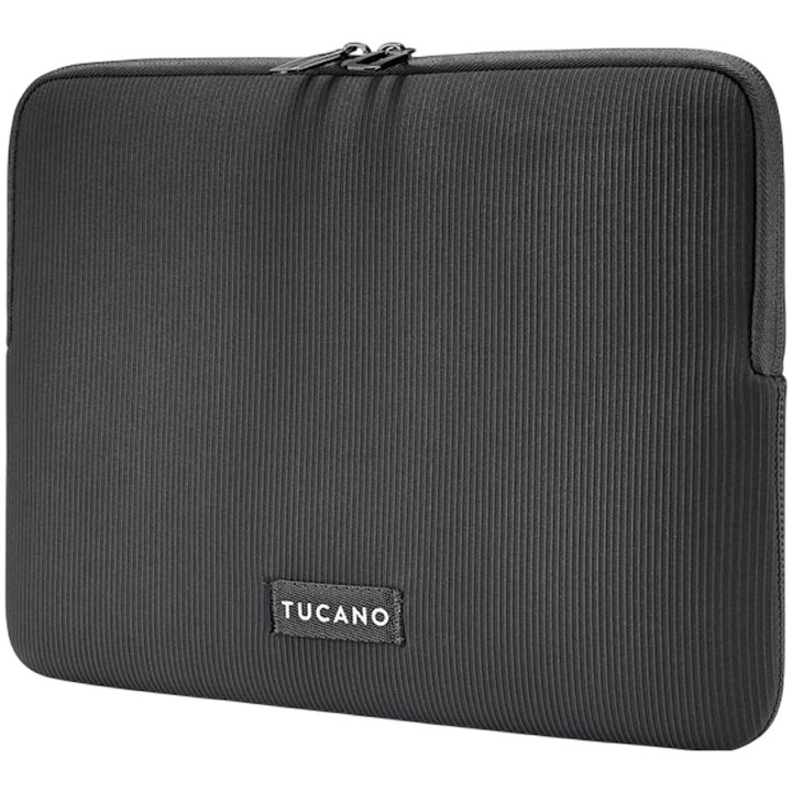 Калъф Tucano Colore Sleeve, за лаптопи 12" или МacBook 13", неопрен, черен - BFC21213-BK - 2