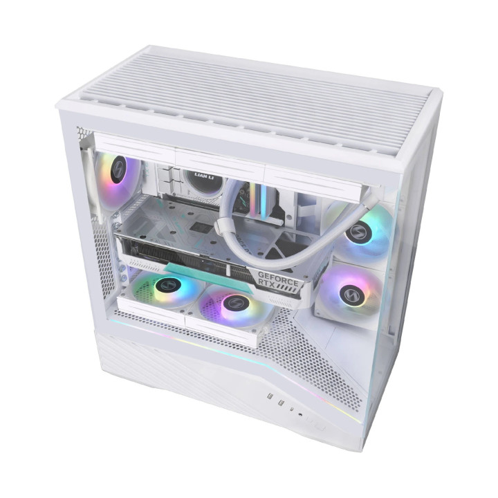 Кутия за компютър Lian Li Vector V100, Middle Tower E-ATX, Бял, Tempered Glass, ARGB - G99.V100RW.00 - 4