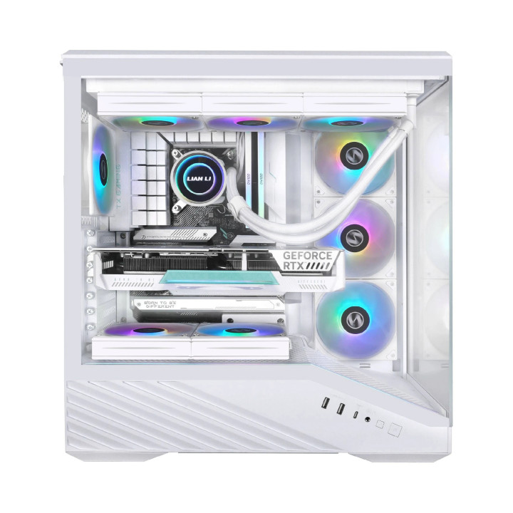 Кутия за компютър Lian Li Vector V100, Middle Tower E-ATX, Бял, Tempered Glass, ARGB - G99.V100RW.00 - 5