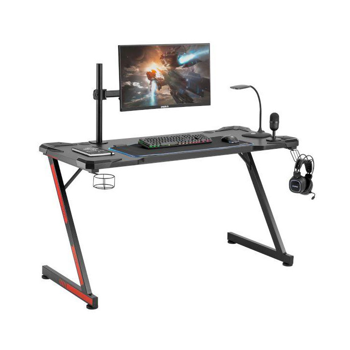 Геймърско бюро Nitro Concepts Nemesis II, 140cm, Черно/Червено - 4298799 - 2