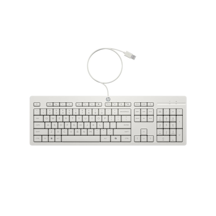 Комплект клавиатура и мишка HP 225 G2, жична, USB, български език, бяла - AW5S6AA#AKS - 6