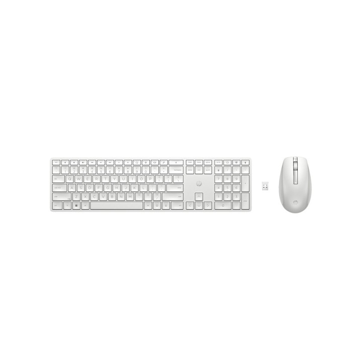 Безжичен комплект клавиатура и мишка HP 650, бял - 4R016AA#ABB - 1