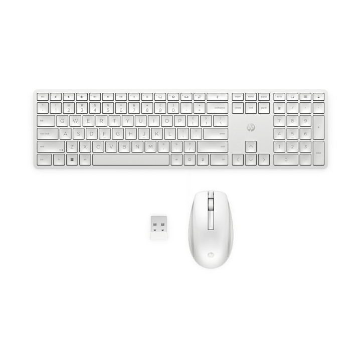 Комплект безжична клавиатура и мишка HP 655, бял - 860P8AA#ABB - 1