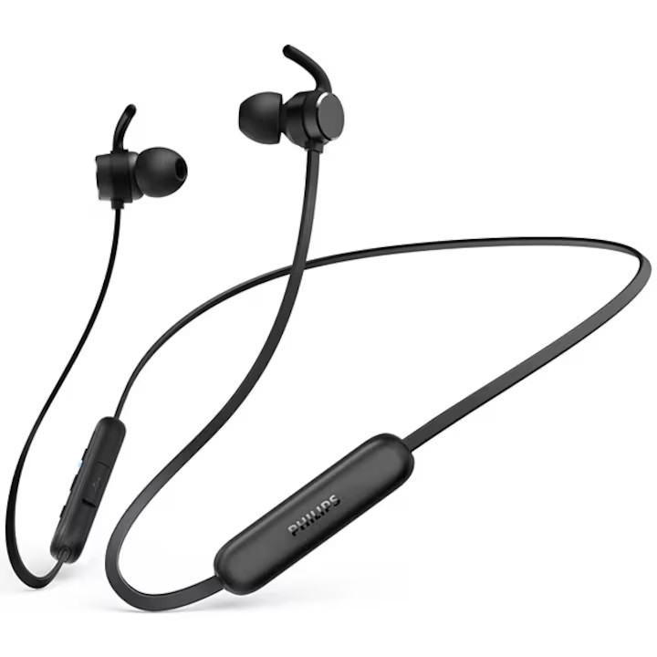 Bluetooth спортни слушалки Philips TAE1209BK, In-ear, IPX5, 8.6mm драйвер, 8h батерия - TAE1209BK/00 - 1