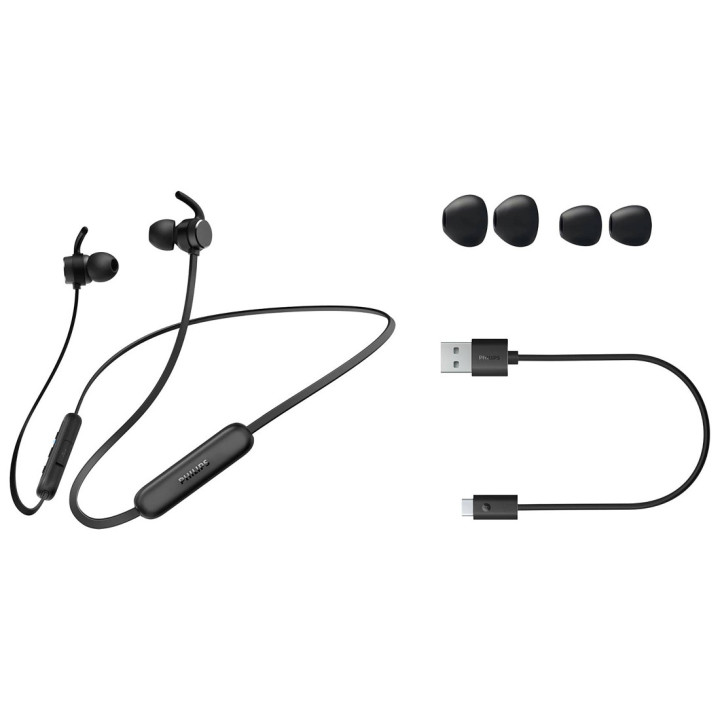 Bluetooth спортни слушалки Philips TAE1209BK, In-ear, IPX5, 8.6mm драйвер, 8h батерия - TAE1209BK/00 - 2