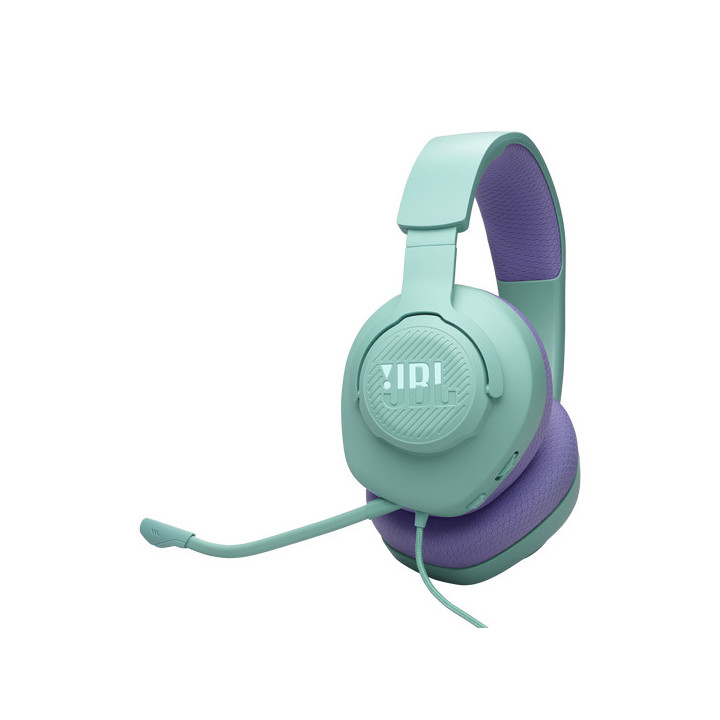 Геймърски слушалки JBL Quantum 100M2, 3.5mm жак, 50mm говорители, микрофон, cyan - JBL-Q100M2-CYAN - 2