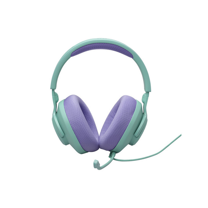 Геймърски слушалки JBL Quantum 100M2, 3.5mm жак, 50mm говорители, микрофон, cyan - JBL-Q100M2-CYAN - 3