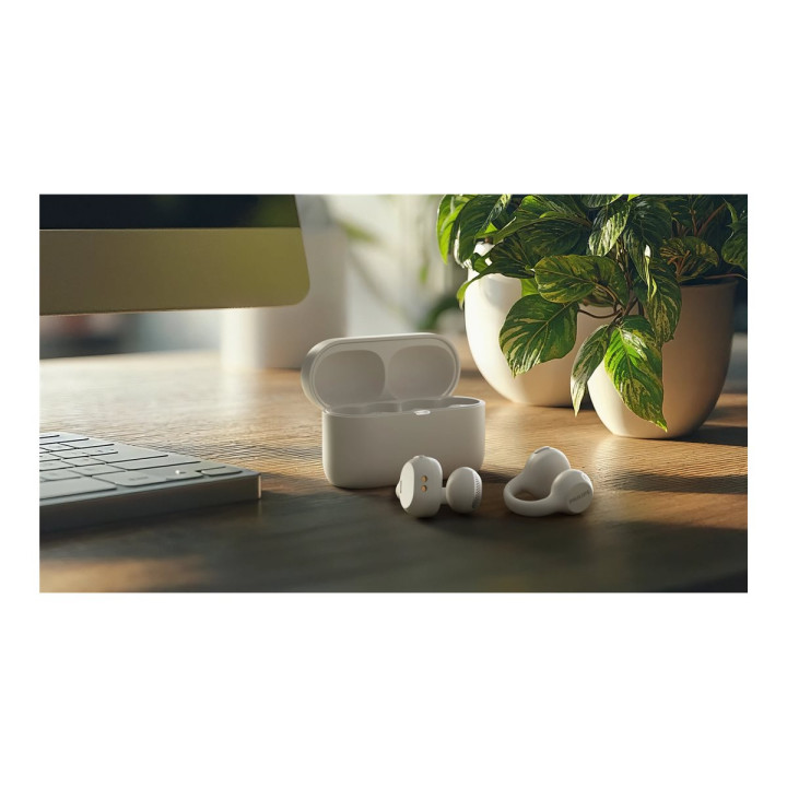 Безжични слушалки Philips TAQ2000WT, Bluetooth 5.4, Open-Ear, 28 часа възпроизвеждане, IPX4, бели - TAQ2000WT/00 - 3