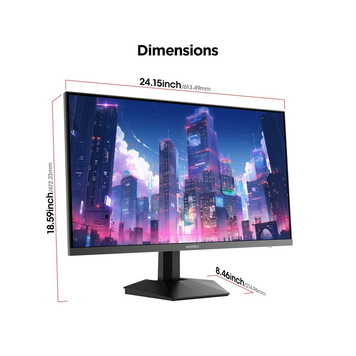 Монитор KOORUI G2721P, 27" QHD IPS, 200Hz, 1ms - 6