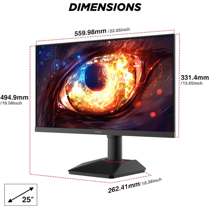 Монитор KOORUI G2511E, 25" Full HD Fast IPS 320Hz - 6