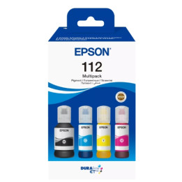 Консуматив Epson 112 EcoTank, 4-цветен комплект мастилa (Black, Cyan, Magenta, Yellow) - C13T06C64A - 1