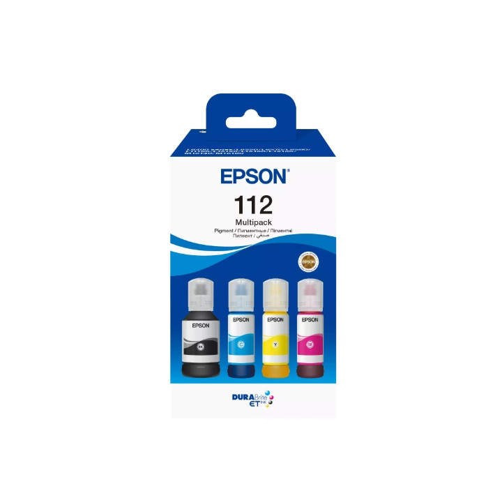 Консуматив Epson 112 EcoTank, 4-цветен комплект мастилa (Black, Cyan, Magenta, Yellow) - C13T06C64A - 1