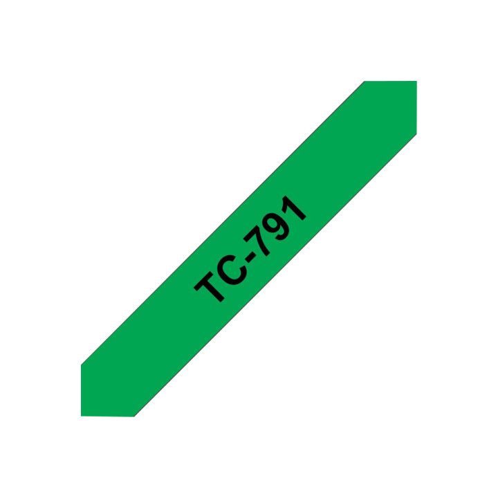 Лента Brother P-Touch TC-791, 9mm черно върху зелено, ламинирана - TC791 - 3